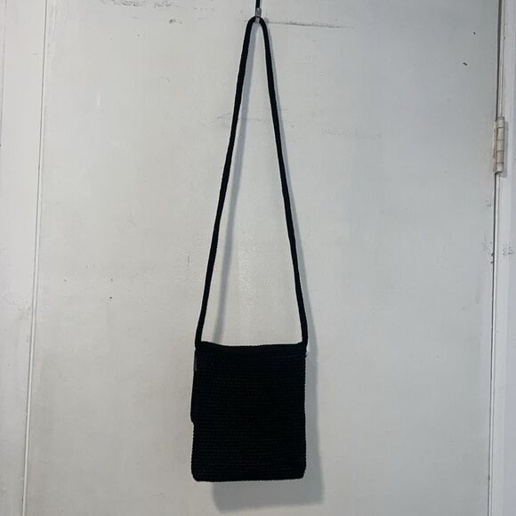 THE SAK Black Crochet Knit Crossbody Purse - Picture 5 of 6